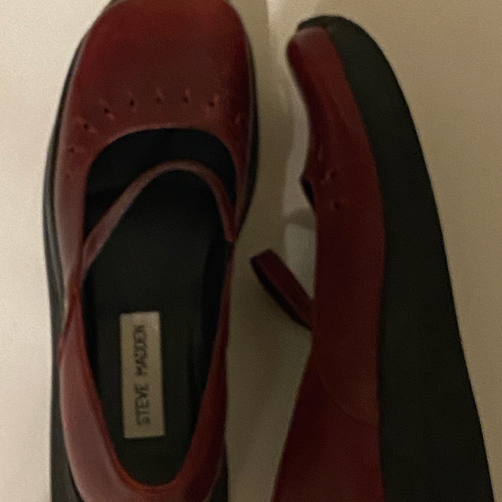 Steve Madden red Leather clogs US 7.5 - Picture 6 of 9